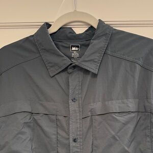 REI Men's Slate Gray Button-Down Shirt